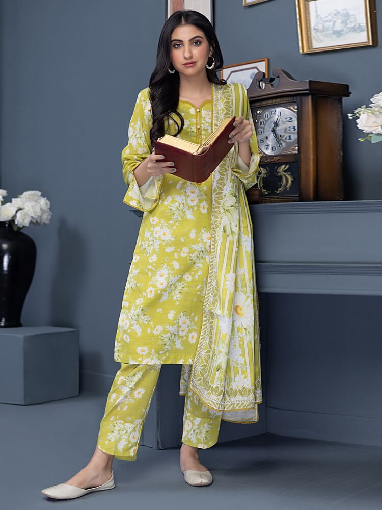 Regalia Identic Separates Printed Khaddar Unstitched 3Pc Suit ISK2-03