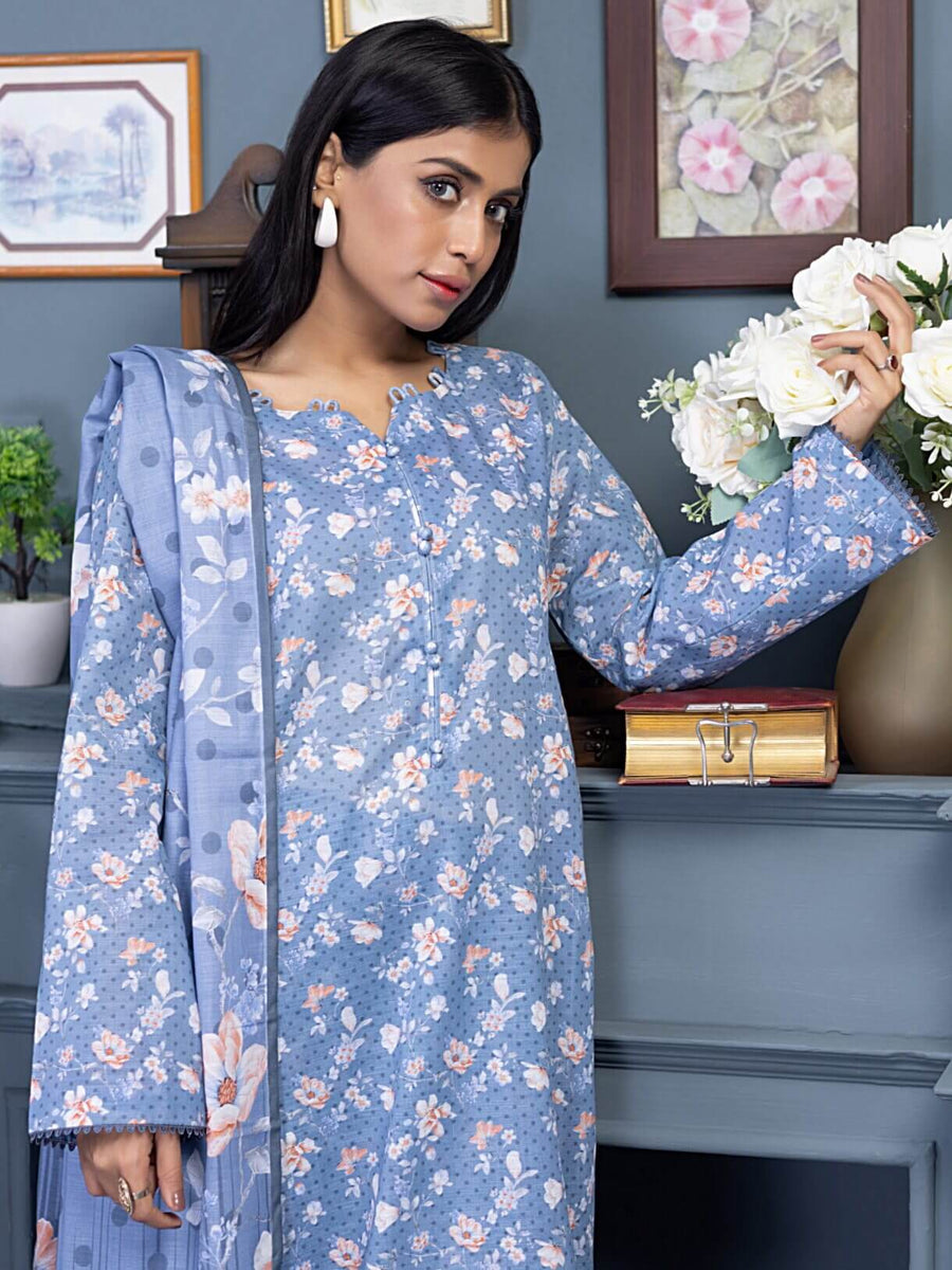 Regalia Identic Separates Printed Khaddar Unstitched 3Pc Suit ISK2-04