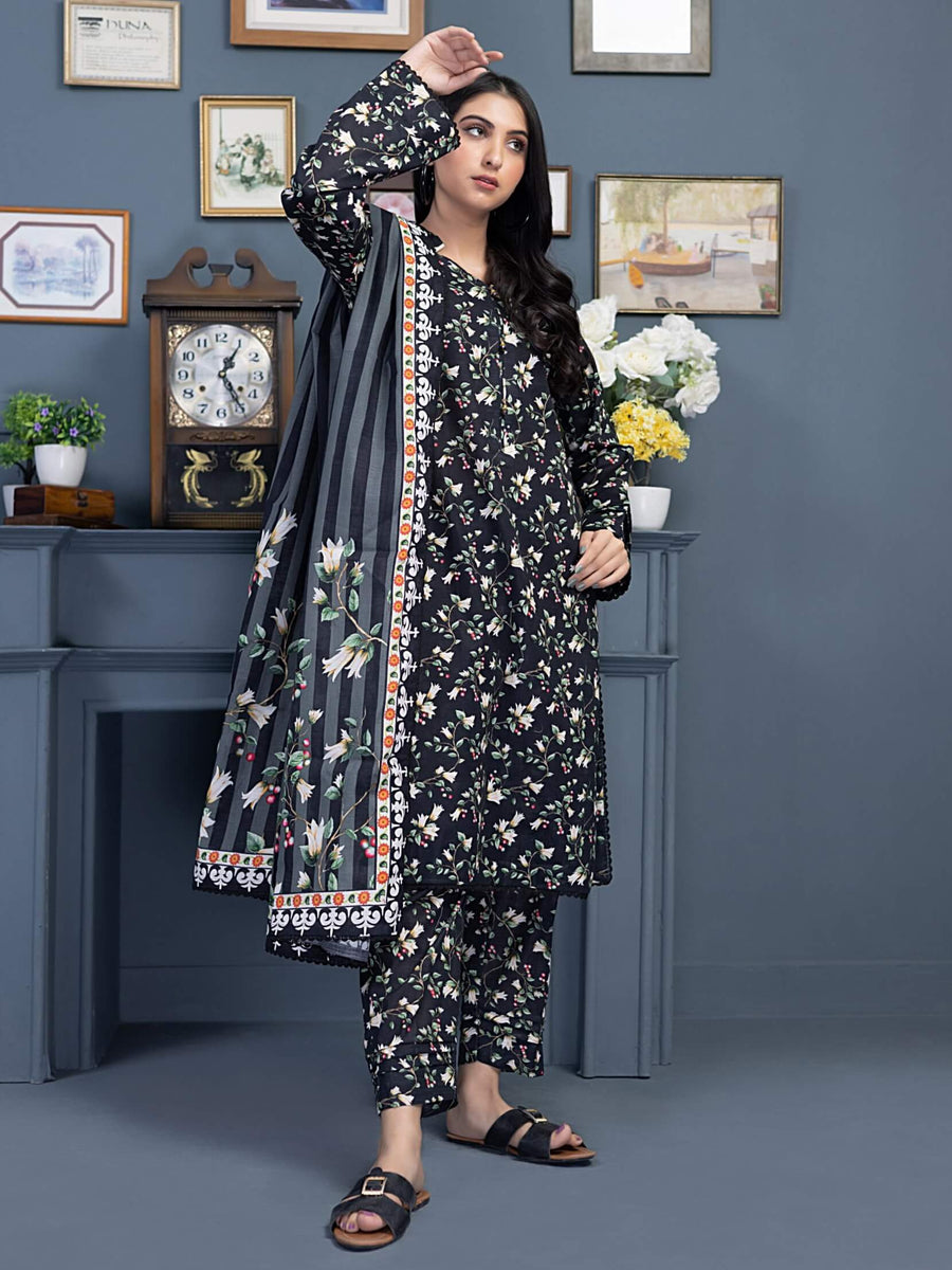 Regalia Identic Separates Printed Khaddar Unstitched 3Pc Suit ISK2-06