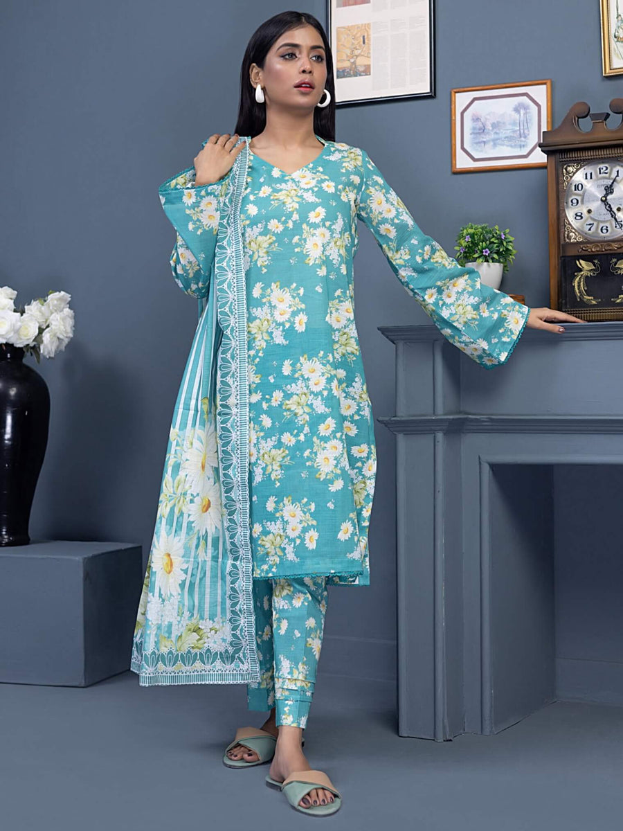 Regalia Identic Separates Printed Khaddar Unstitched 3Pc Suit ISK2-07