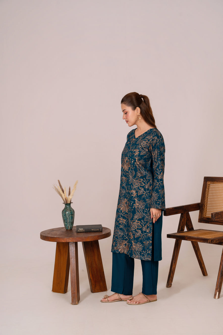 Feathers Fully Embroidered Karandi Unstitched 2Pc Suit ISLYN-FT601