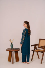 Feathers Fully Embroidered Karandi Unstitched 2Pc Suit ISLYN-FT601