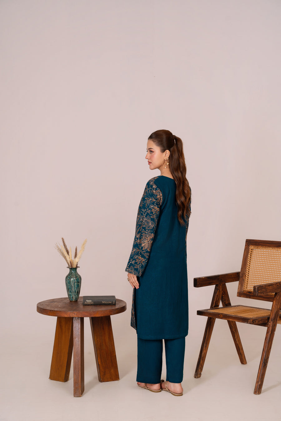 Feathers Fully Embroidered Karandi Unstitched 2Pc Suit ISLYN-FT601
