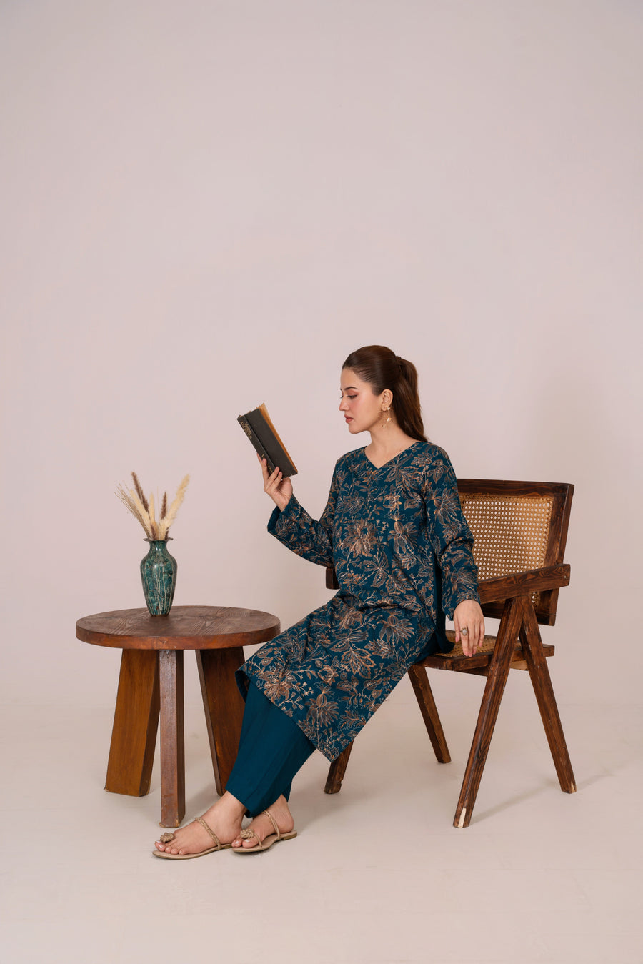 Feathers Fully Embroidered Karandi Unstitched 2Pc Suit ISLYN-FT601