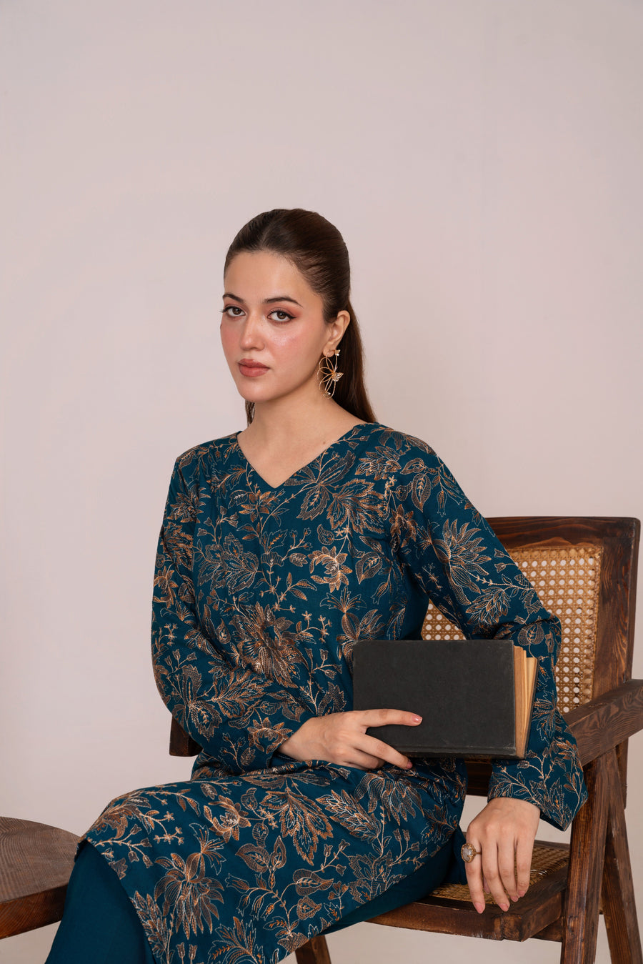 Feathers Fully Embroidered Karandi Unstitched 2Pc Suit ISLYN-FT601