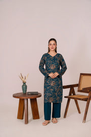 Feathers Fully Embroidered Karandi Unstitched 2Pc Suit ISLYN-FT601