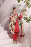 Feathers Digital Printed Khaddar Unstitched 3Pc Suit IVORY GLOW-FT287