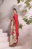Feathers Digital Printed Khaddar Unstitched 3Pc Suit IVORY GLOW-FT287