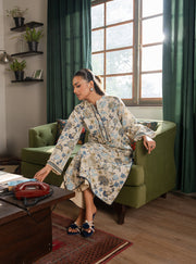Faiza Faisal Lumiere Printed Khaddar Stitched 2Pc Suit - IVORY MIST