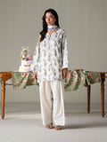 Faiza Faisal FNF Prints Unstitched Embroidered Lawn 3Pc Suit - IVORY PETALS