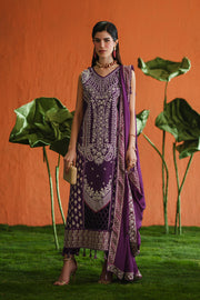 Zariya Zaira Embroidered Luxury Lawn Unstitched 3Pc Suit ZB6S100 IZETTA