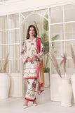 Feathers Premium Whisper of Elan Unstitched Lawn 3Pc Suit Icy Illusion-FT680