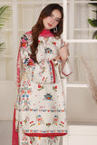 Feathers Premium Whisper of Elan Unstitched Lawn 3Pc Suit Icy Illusion-FT680