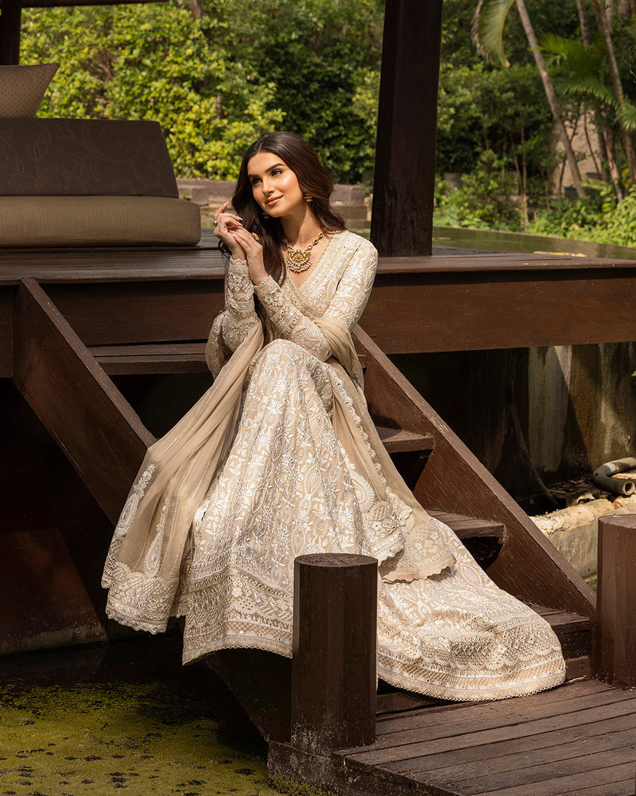 Faiza Saqlain Zinnia Embroidered Luxury Lawn Unstitched 3Pc Suit - Ilima