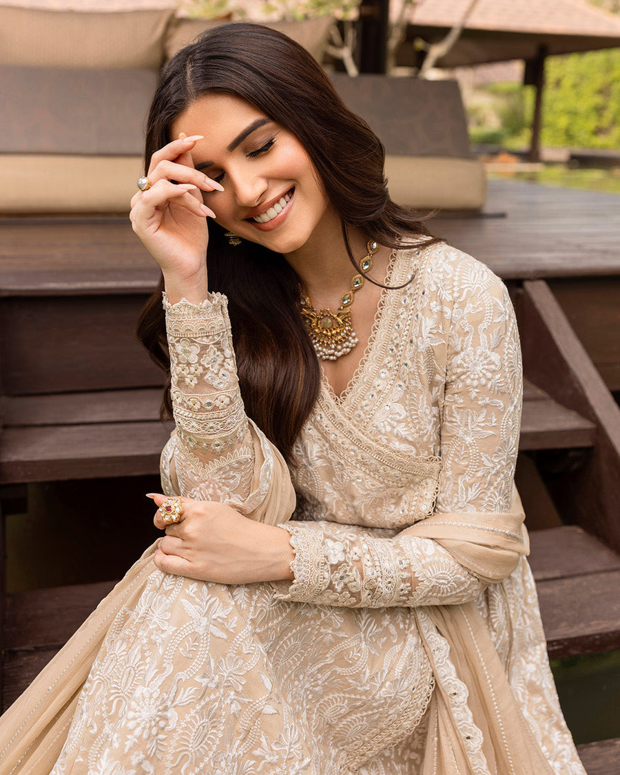 Faiza Saqlain Zinnia Embroidered Luxury Lawn Unstitched 3Pc Suit - Ilima