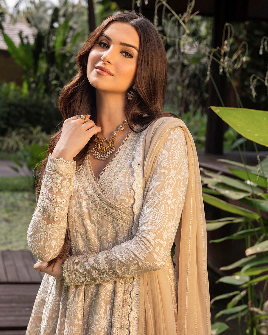 Faiza Saqlain Zinnia Embroidered Luxury Lawn Unstitched 3Pc Suit - Ilima