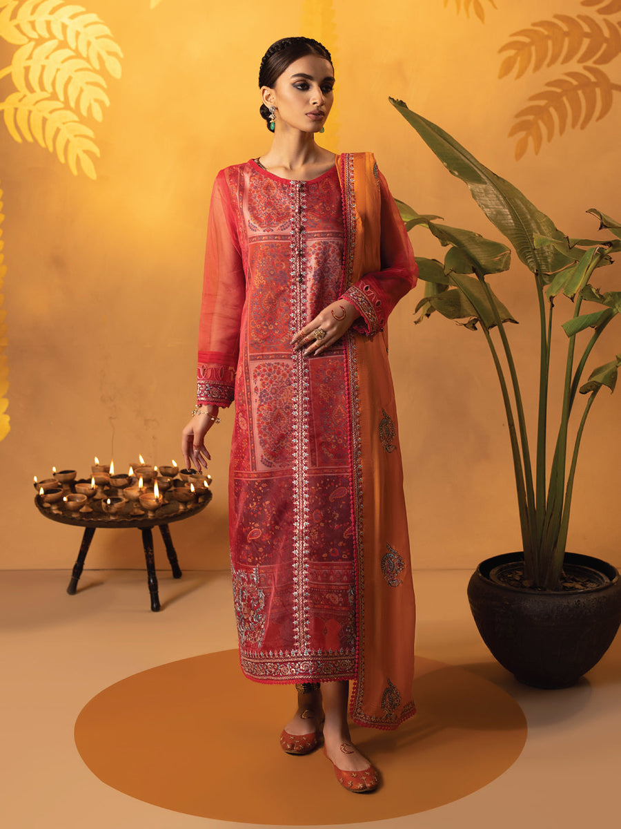 Faiza Faisal Signature Festive Pret Organza 3Pc Suit - Ilse