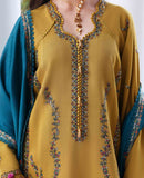 Republic Womenswear Amaris Unstitched Karandi 3Pc Suit D-12 Ilyria