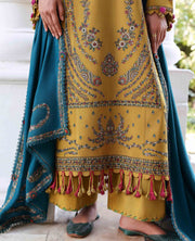 Republic Womenswear Amaris Unstitched Karandi 3Pc Suit D-12 Ilyria