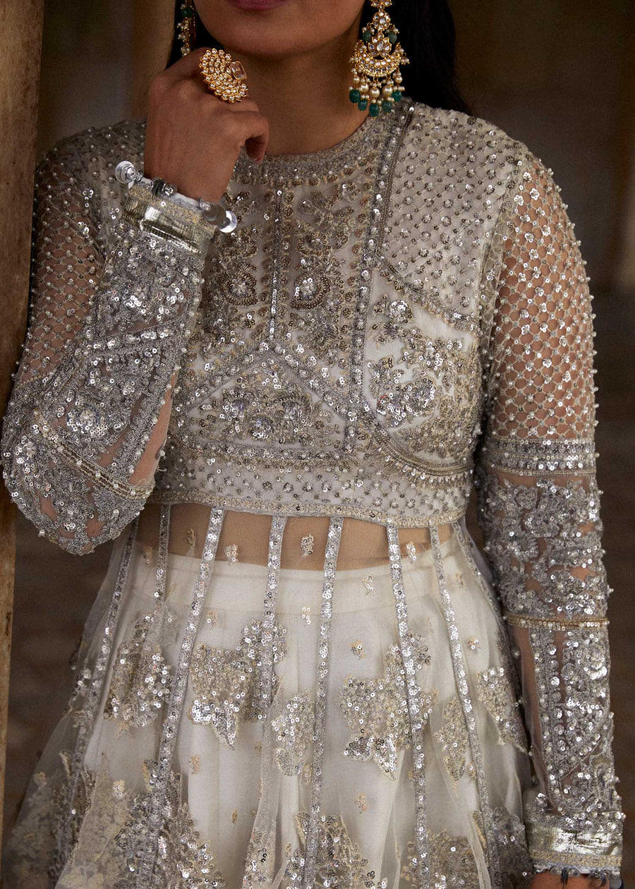 Hussain Rehar Luxury Festive Formal Net Unstitched Dress - Imami