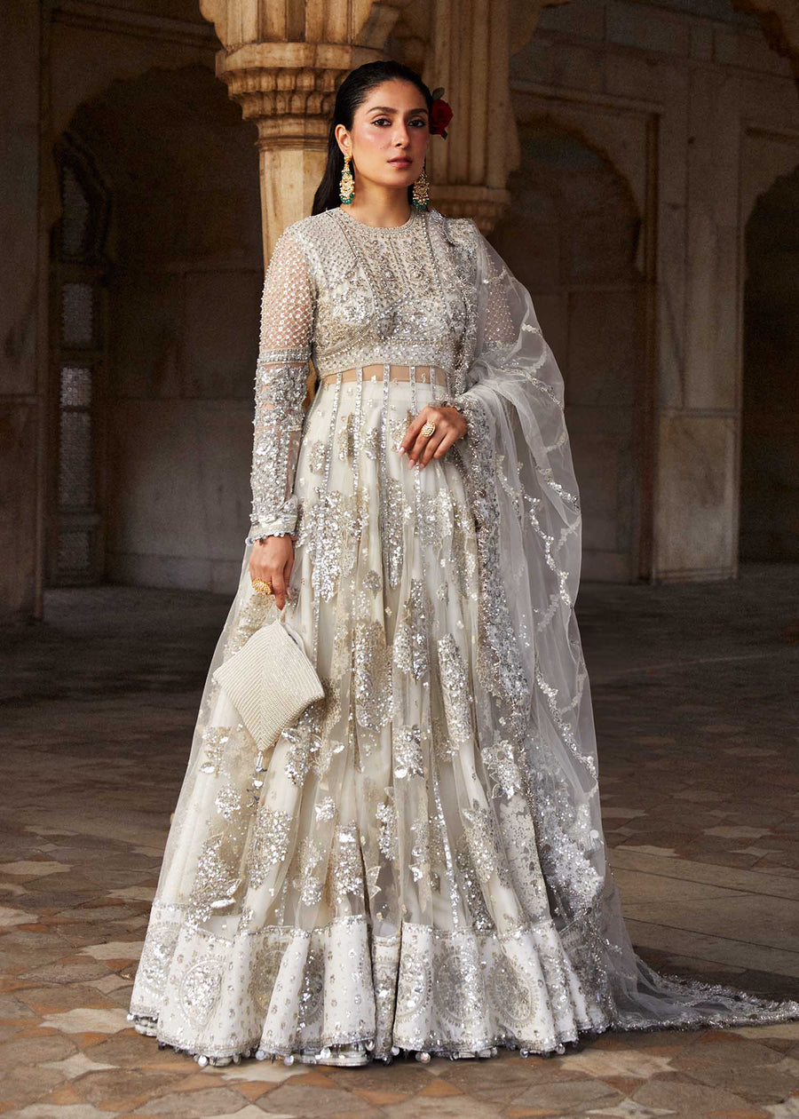 Hussain Rehar Luxury Festive Formal Net Unstitched Dress - Imami