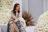 Mina Hasan Embroidered Organza Unstitched 3Pc Suit - Inaaya