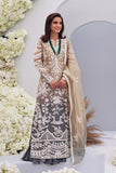 Mina Hasan Embroidered Organza Unstitched 3Pc Suit - Inaaya