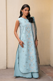 Seran Lamhay Embroidered Lawn Unstitched 3Pc Suit D-07 INAYA