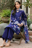 Farasha Summer Essentials Embroidered Lawn Unstitched 3Pc Suit - Indigo Glow