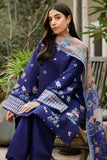 Farasha Summer Essentials Embroidered Lawn Unstitched 3Pc Suit - Indigo Glow