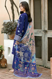 Farasha Summer Essentials Embroidered Lawn Unstitched 3Pc Suit - Indigo Glow