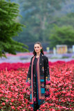 Farasha Summer Co Ords Printed Lawn Unstitched 3Pc Suit - Indigo Petals