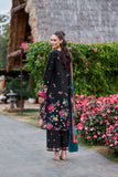 Farasha Summer Co Ords Printed Lawn Unstitched 3Pc Suit - Indigo Petals