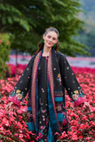 Farasha Summer Co Ords Printed Lawn Unstitched 3Pc Suit - Indigo Petals