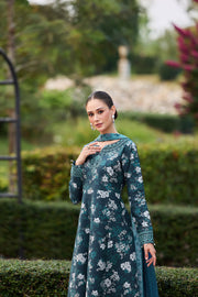 Farasha Sorine Summer Embroidered Lawn Unstitched 3Pc Suit - Indigo Royale