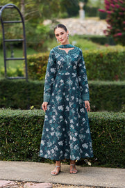 Farasha Sorine Summer Embroidered Lawn Unstitched 3Pc Suit - Indigo Royale