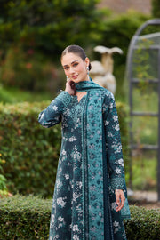 Farasha Sorine Summer Embroidered Lawn Unstitched 3Pc Suit - Indigo Royale