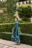 Farasha Sorine Summer Embroidered Lawn Unstitched 3Pc Suit - Indigo Royale