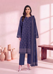 Zeenia Marina Vol-02 Digital Printed Dhanak Marina Unstitched 3Pc Suit DS-10 Indigo