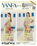 SY-13 - YANFA COLLECTION Vol 2 2021 - Three Piece Suit-SAFWA -SAFWA Brand Pakistan online shopping for Designer Dresses