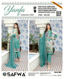 SY-18 - YANFA COLLECTION Vol 3 2021 - Three Piece Suit-SAFWA -SAFWA Brand Pakistan online shopping for Designer Dresses