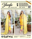 SY-19 - YANFA COLLECTION Vol 3 2021 - Three Piece Suit-SAFWA -SAFWA Brand Pakistan online shopping for Designer Dresses