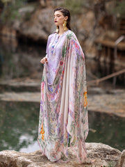 Roheenaz Dahlia Embroidered Lawn Unstitched 3Pc Suit RNZ-03B Iris