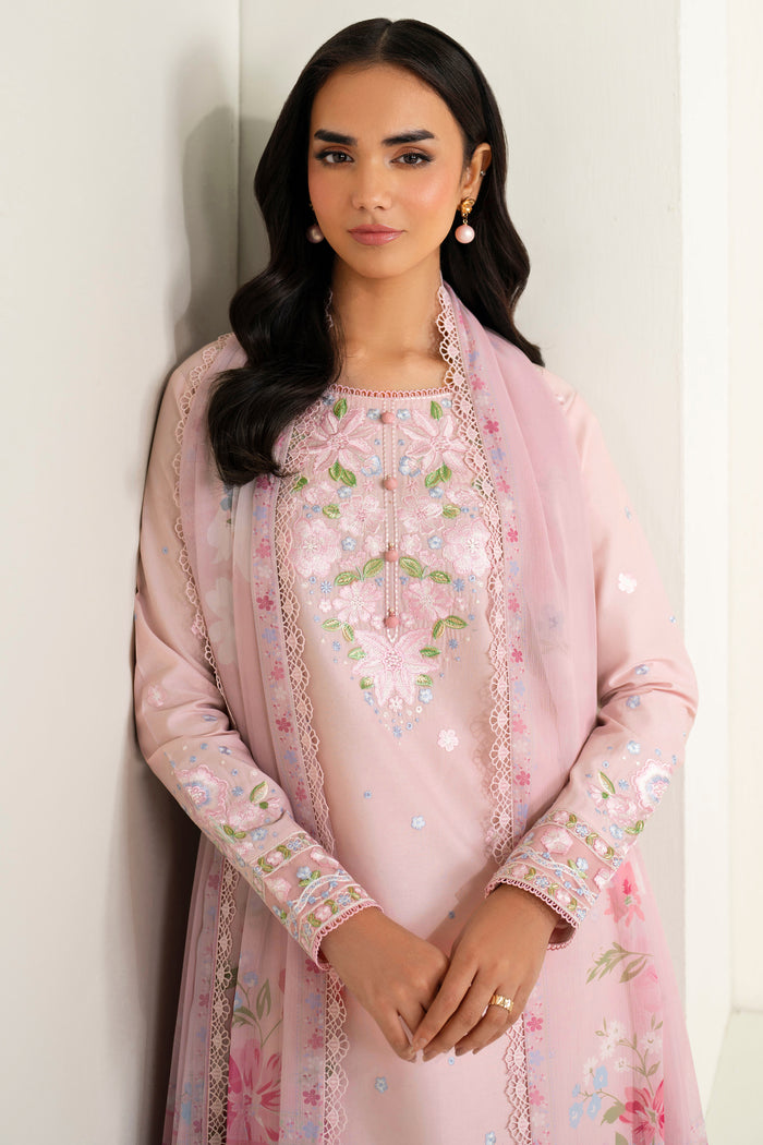 Farasha Summer Weaves Embroidered Lawn Unstitched 3Pc Suit - Iris Mist