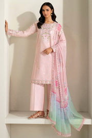 Farasha Summer Weaves Embroidered Lawn Unstitched 3Pc Suit - Iris Mist