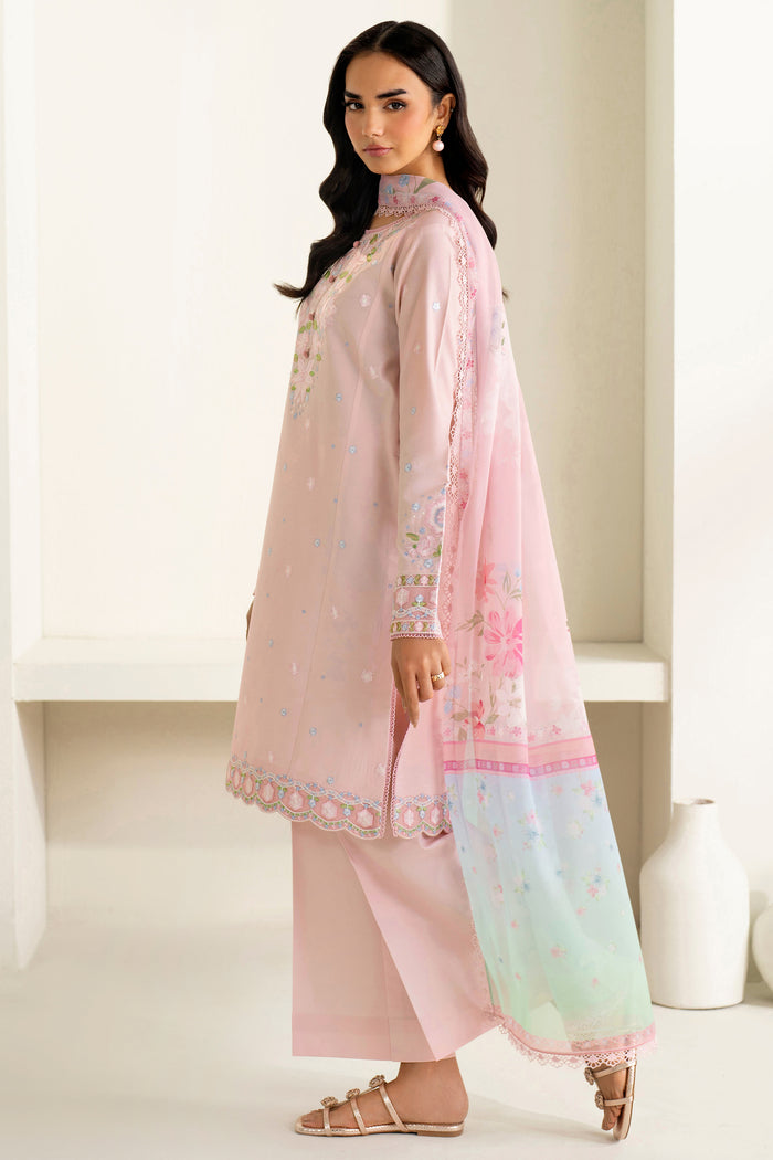 Farasha Summer Weaves Embroidered Lawn Unstitched 3Pc Suit - Iris Mist