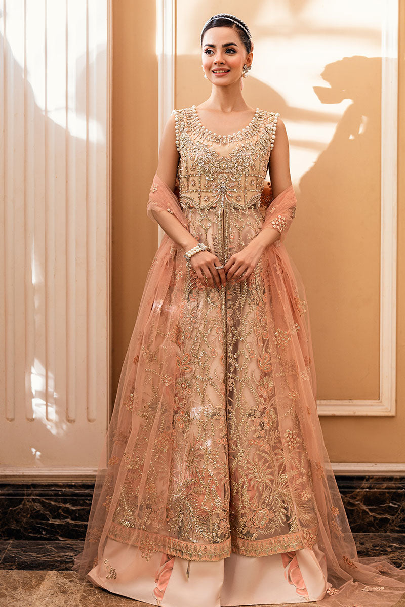 Mushq Mann Mein Tu Embroidered Net Unstitched 3Pc Suit MWD-07 ISHARAY