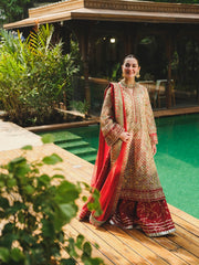 Saira Shakira Embroidered Organza Unstitched Wedding Suit - ISLA