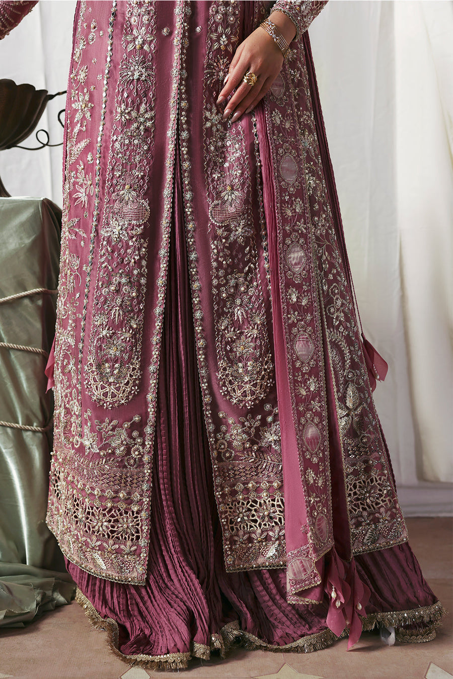 Soraya Lumene Embroidered Organza Unstitched 3Pc Suit - Isolde