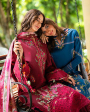 Roheenaz Reverie Embroidered Lawn Unstitched 3Pc Suit RNZ2501A Isoria